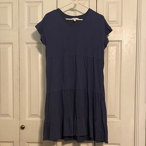 Time and Tru Deep Blue Layered Mini Dress
